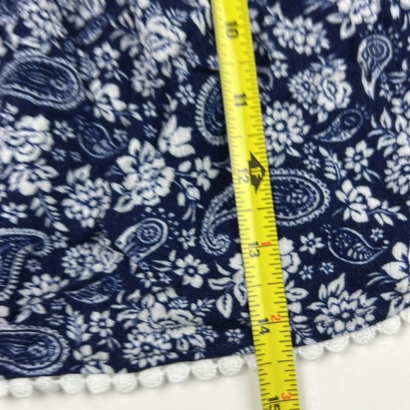 Bluenotes Loose Flowy Peasant Short Sleeve Top - Picture 2 of 6